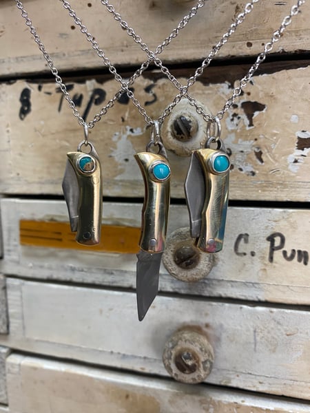 Image of Mini Knife with Turquoise 