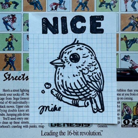 Image of Fat Bird Sharpie Sketch #69