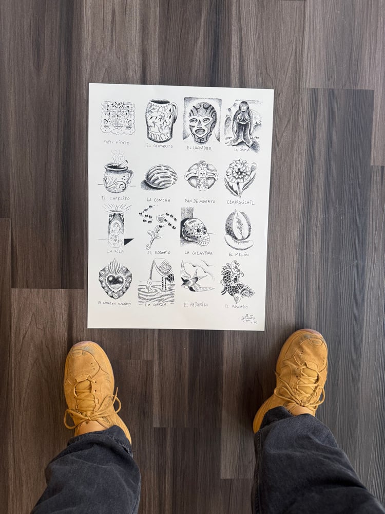 Lotería #2 flash screen print 