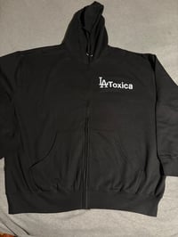 Zip up black la toxica hoodie 