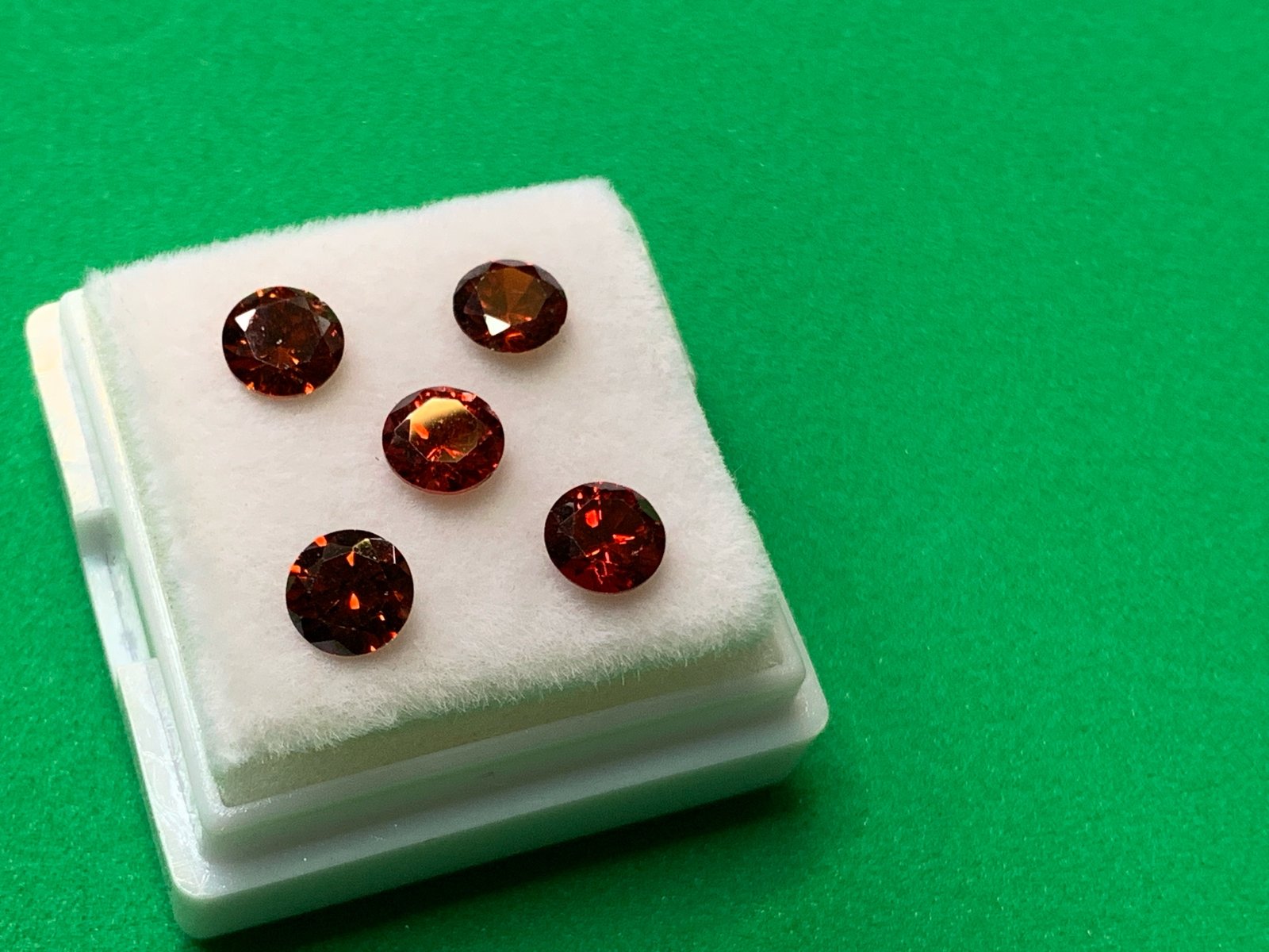 Red Garnet CZ 5mm | Busted Knuckles Prospecting