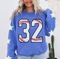 Custom Baseball Number Sweatshirts (Pick color)