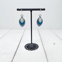 Image 5 of Elemental Mini Triple Layer Scale Earrings