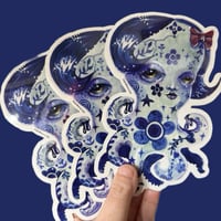 Image 4 of Octopus Girl (Delft Series) Ltd Ed. Large 4x6 Sticker