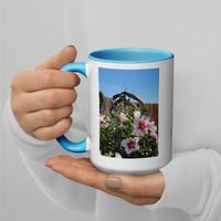 Image 1 of Hibiscus and Copper Windspinner Garden Mug