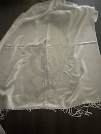 Image 1 of PRE-ORDER WHITE AND DIAMOND SCARF
