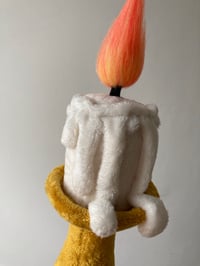 Image 3 of Mustard Candle Holder Folk Doll