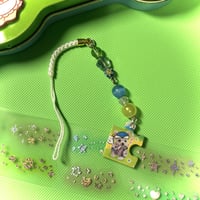Image 2 of heisei retro puzzle piece phone charms
