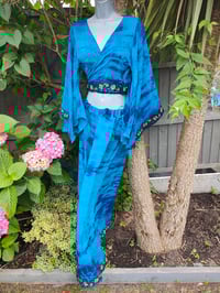 Image 13 of Athena Stevie Maxi Skirt Set Blue- waist goes to 42 inches and pulls tiny size