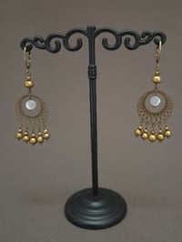 Image 2 of Boucles d'oreilles bohème perles vieil or