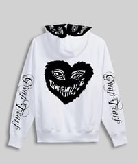 Image 3 of Gwap Tears white hoodie (w/red eyes/hood/back)