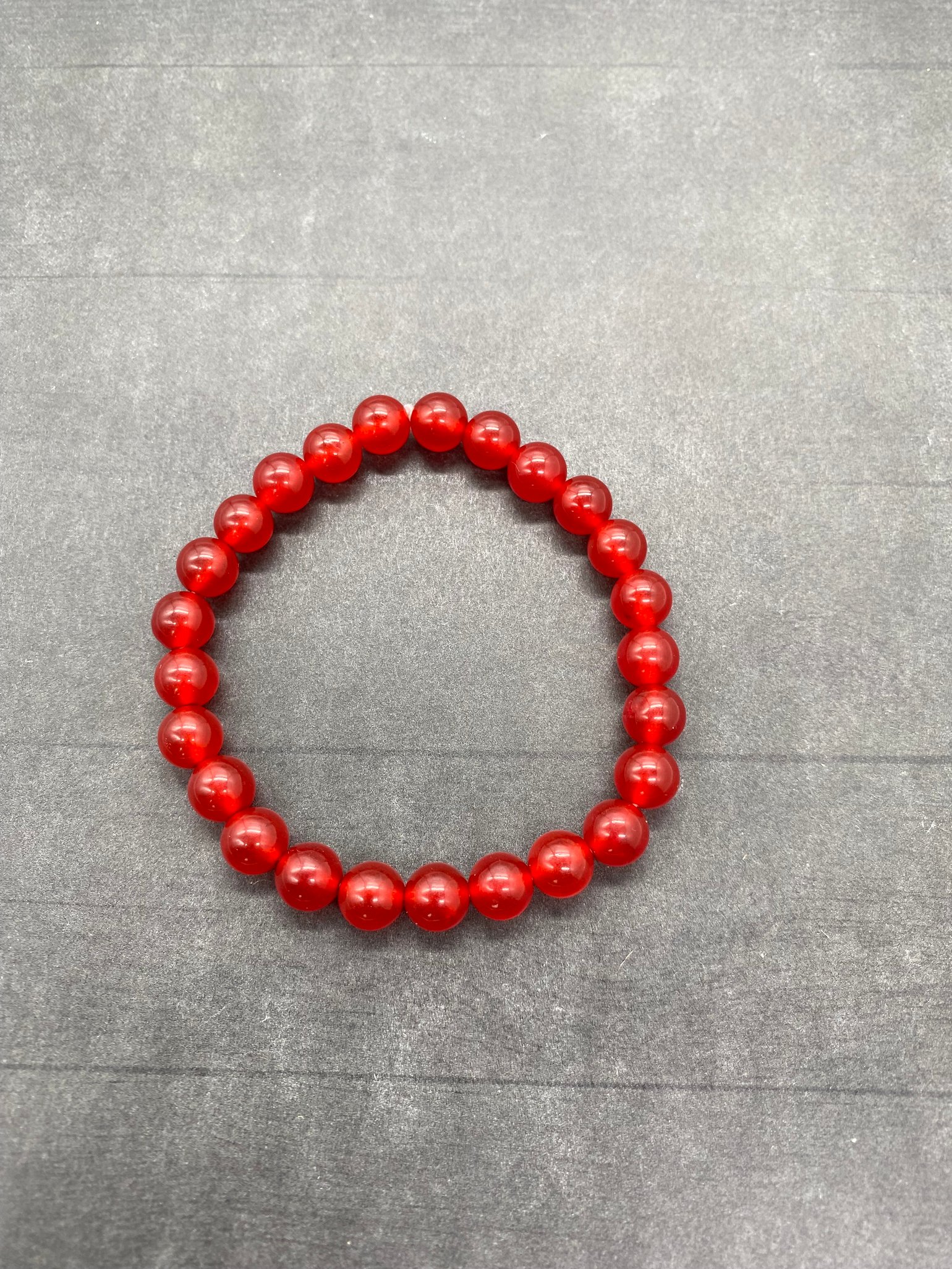 Image of 8mm Red Jade Prosperity Bracelet 