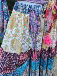 Image 4 of Patchwork trousers / Culottes pink tassle