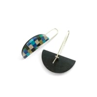 Image 2 of Turquoise Tile Earrings No. 2