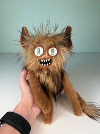 Image 4 of Weighted Small Happy Monster Embroidered