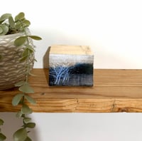 Image 2 of Tiny Silver Birch Trees Landscape on wooden block
