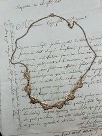 Image 2 of Collier draperie plaqué or, filigrané, début 1900!