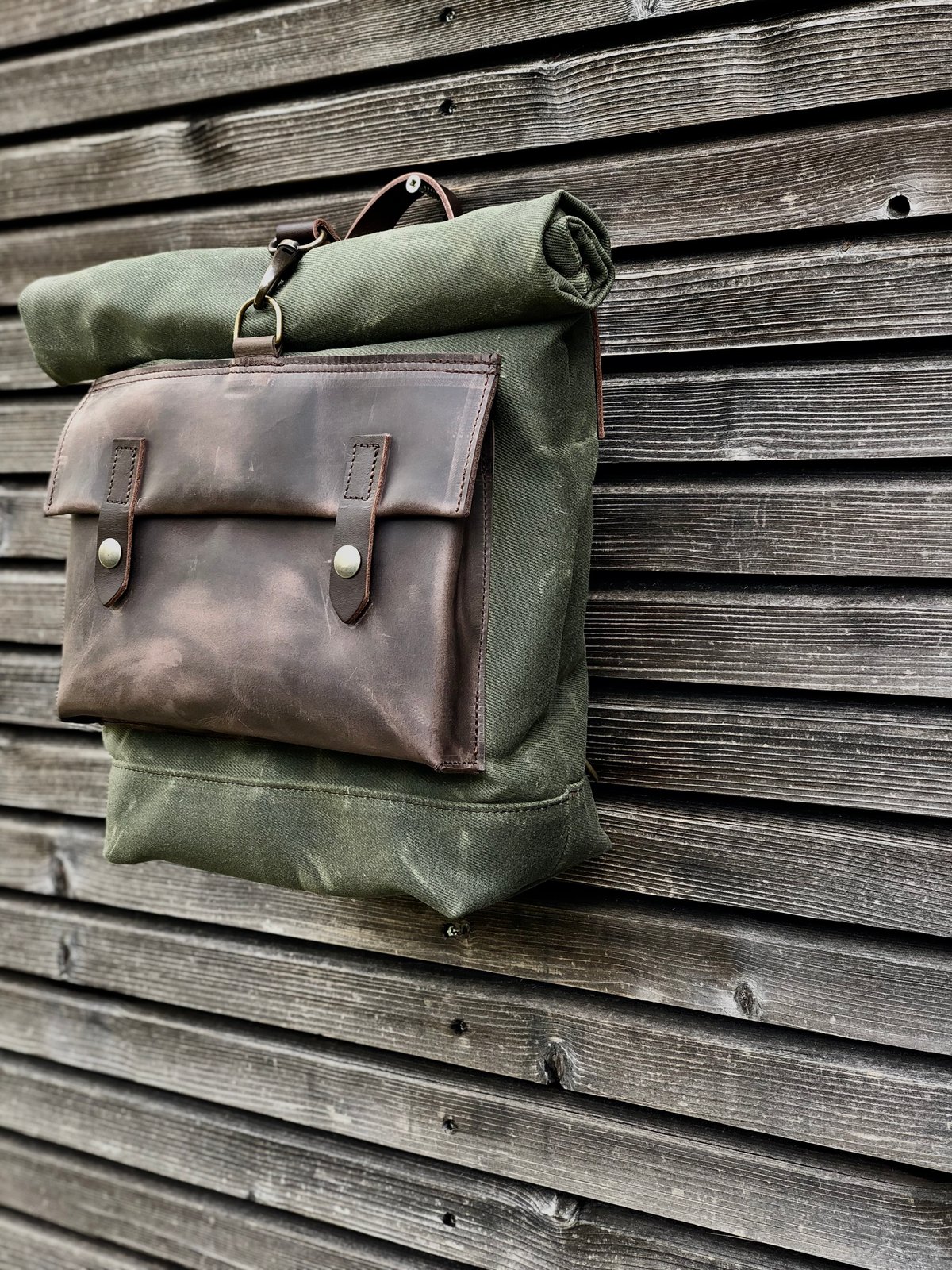 waxed canvas motorcycle bolsa