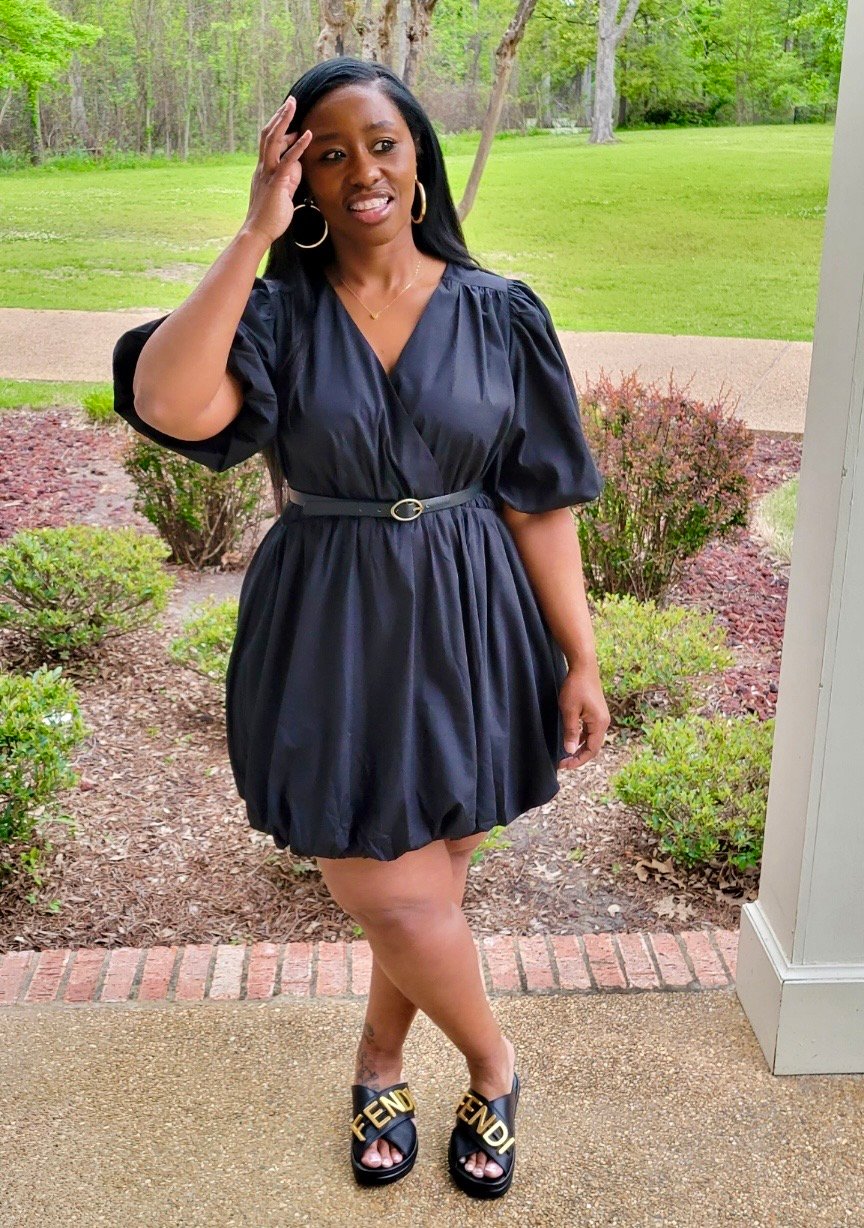 Image of The Black Bubble Dress