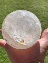 Image 3 of Clear Quartz Crystal Sphere With Rainbows #1463