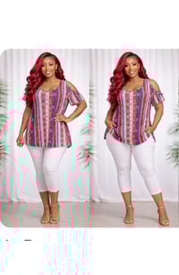 Image 3 of New 20 Faded Glory Open Shoulder Top #731*8