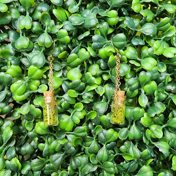 Image of mossy jar earrings
