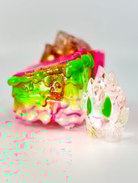 Image 4 of Copper Flame w/ Hot Pink Drips & Spark