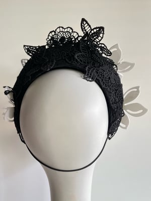 Image of Black lace covered crown 