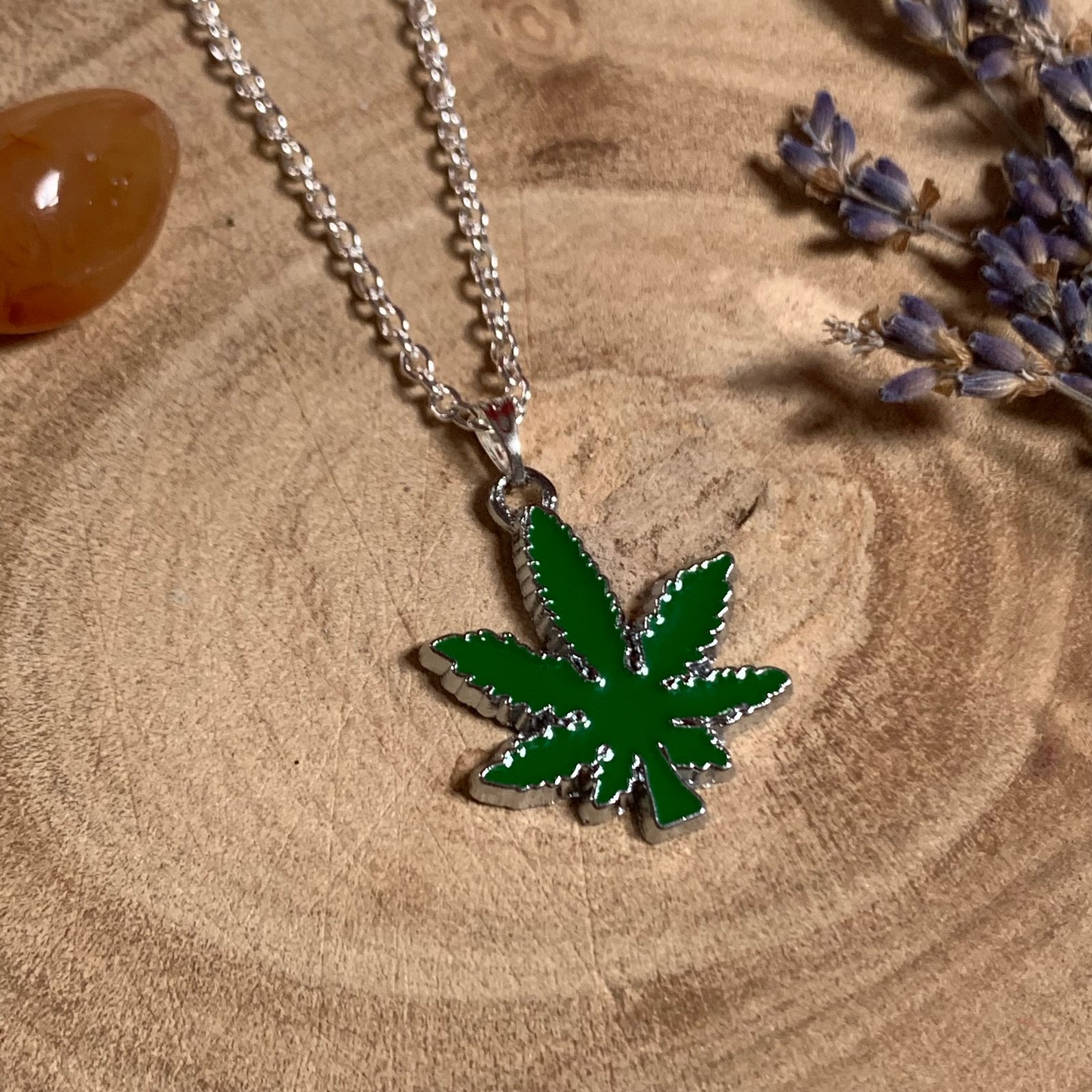 Weed on sale charm necklace