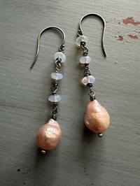 Image 18 of baroque pearl and opal earrings