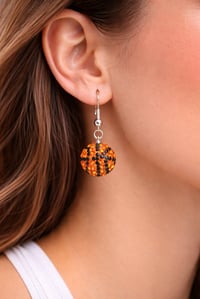 Image 2 of Mini Slam Dunk Basketball Earrings 