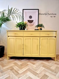 Image 2 of Stunning Curved Sideboard by Nathan in Mustard Yellow