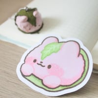 Monggu Sakura-mochi | Glitter Vinyl Sticker