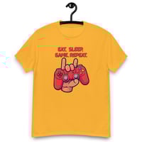 Image 1 of Unisex classic tee, Eat Sleep Game Repeat T-Shirt | Funny Gamer Graphic Tee
