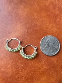 Image 2 of VIRIDIAN — Peridot Huggie Hoop Earrings