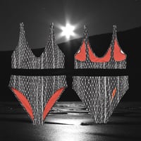 Image 1 of "Netscape Navigator: Dark Mode" recycled high-waisted swimsuit