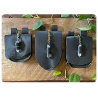 Image 1 of Matte Black Leather Belt Bags 