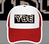 YBE Box logo 3D Effect Red Trucker Hat