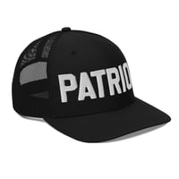 Image 5 of PATRIOT White on Black Richardson 112 Mesh Trucker Cap from PatriotsCo