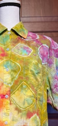 Image 2 of     Psychedelic multi dimensional Flintstone Collar Shirt