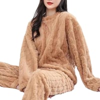 Image 11 of Velvet Vibes & Chill” – Luxe Lounge Set for Cold-Weather Queens