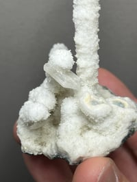 Image 6 of Quartz Stalagmite Coated With Aragonite & Clear Rhombohedral Calcite #2440