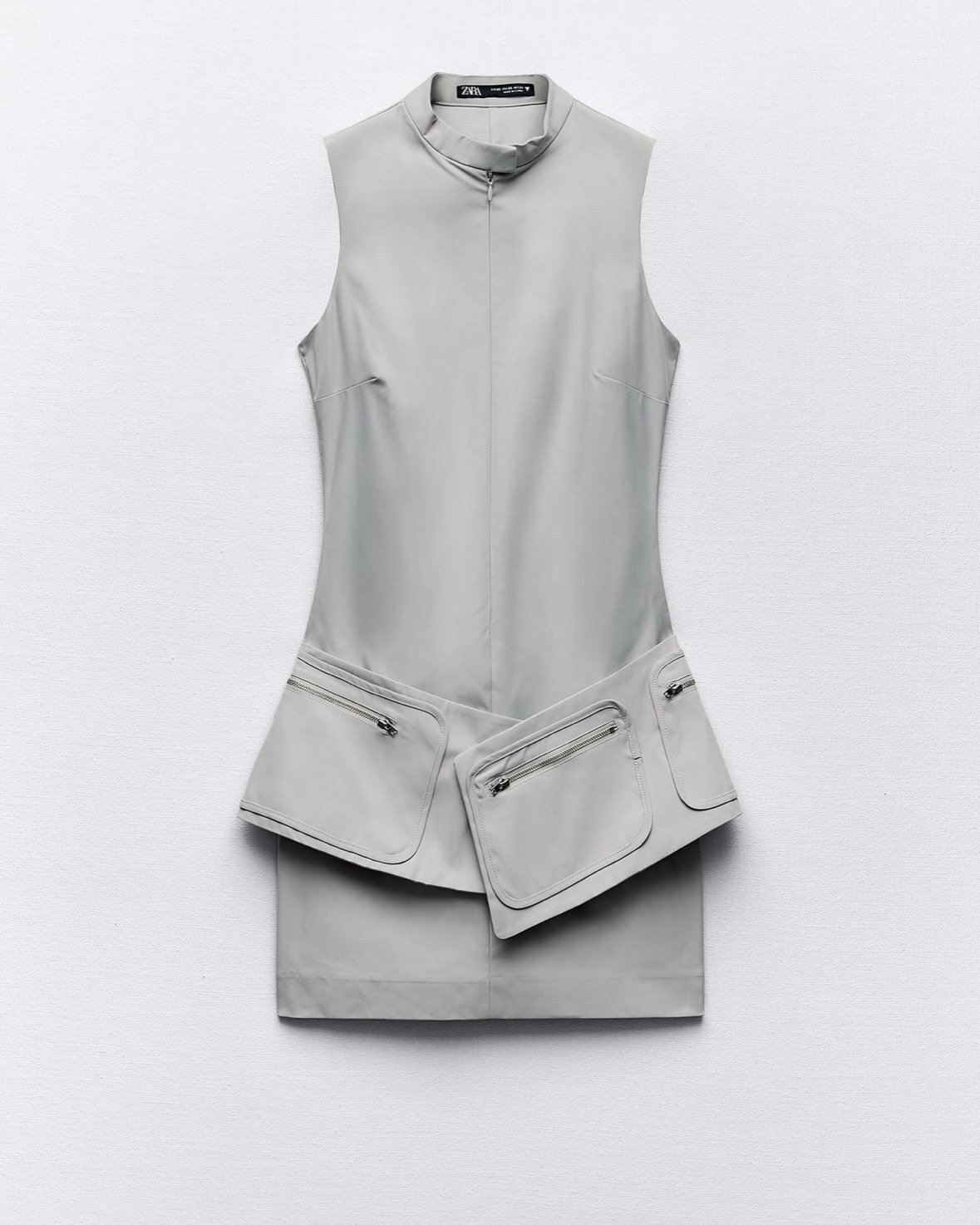 Image of ZARA BELTED SHORT DRESS WITH POCKETS (MEDIUM)