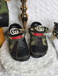 Image 2 of Black Gorg Girl & Camo Crocs & Bag