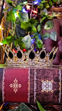 Image 1 of 👑The Armored Kingdom Black Queens Crown (Gold)