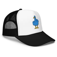 Image 2 of Birdflip® black foam trucker hat