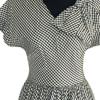 Image 2 of Vintage 1950s Gingham Dress by Margie Joy Size Extra Small -As Is