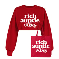 Rich Auntie Vibes Crop Sweatshirt & Free Tote Bag 🔥