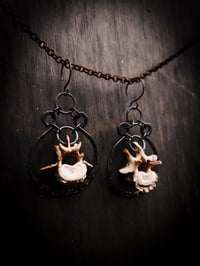 Image 2 of hammered vertebra hoops