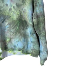 Image 7 of L Ladies Quarter-Zip Pullover in Luna Moth Watercolor Ice Dye